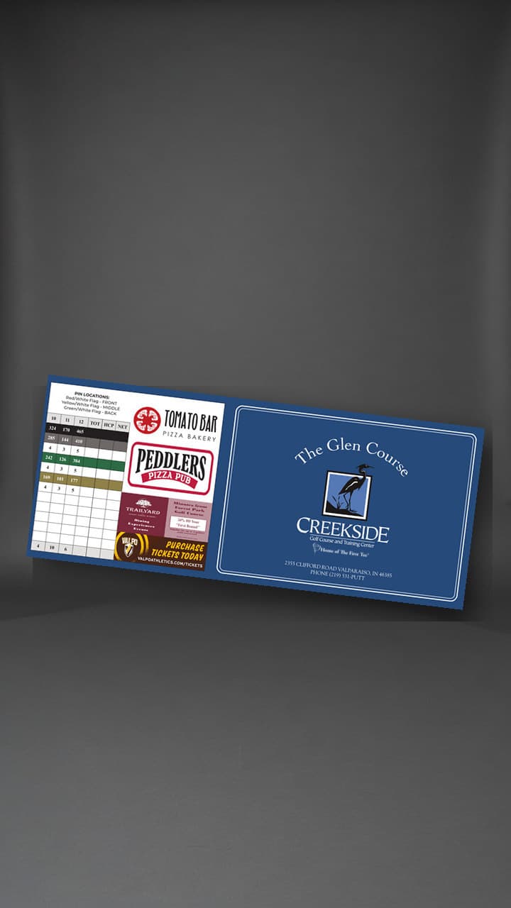 Creekside Golf Course custom scorecard