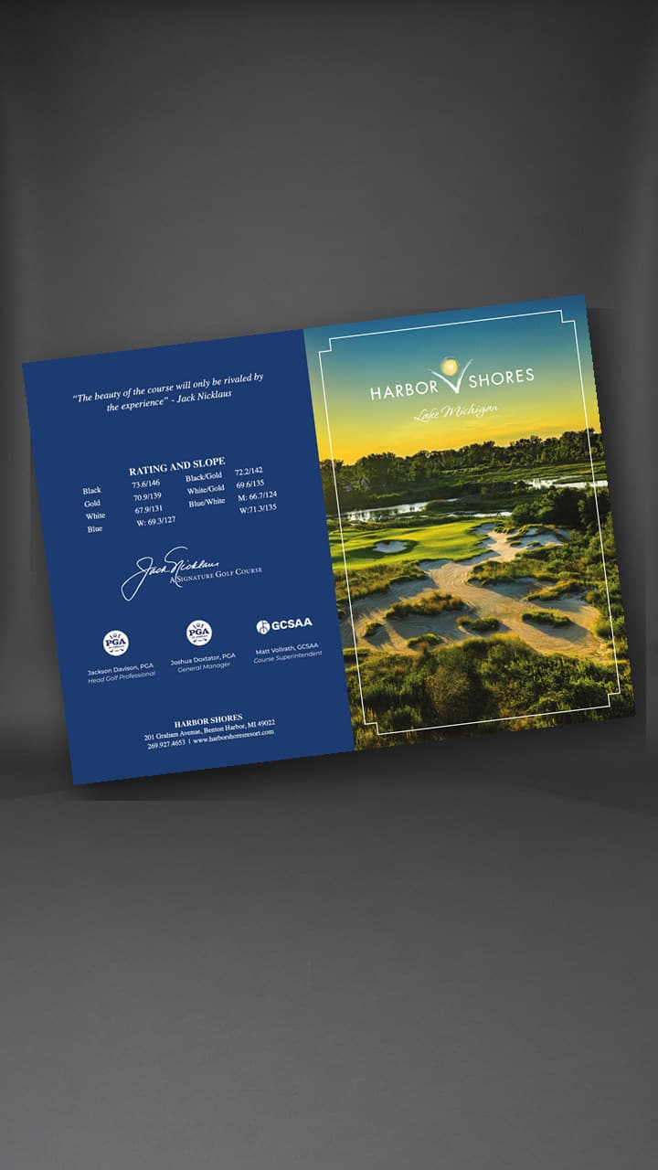Harbor Shores custom scorecard