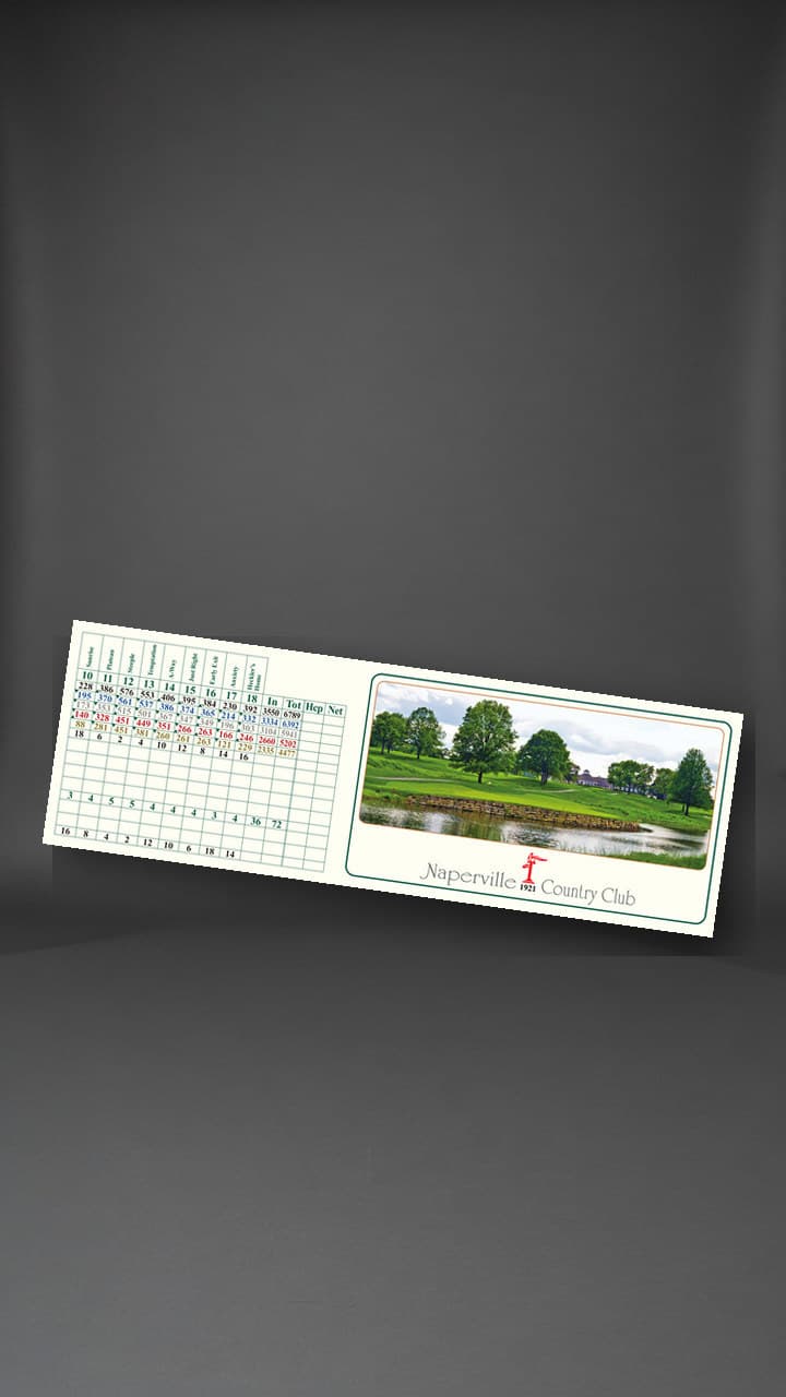 Naperville Country Club custom scorecard