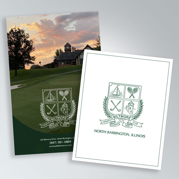 Biltmore Country Club custom scorecard