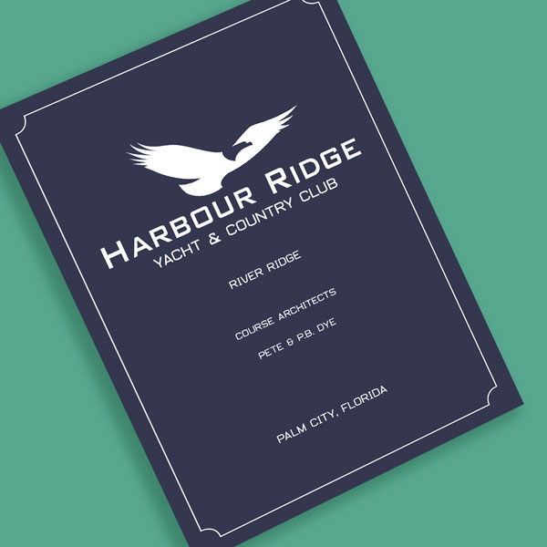 Harbour Ridge Yacht and Country Club custom scorecard